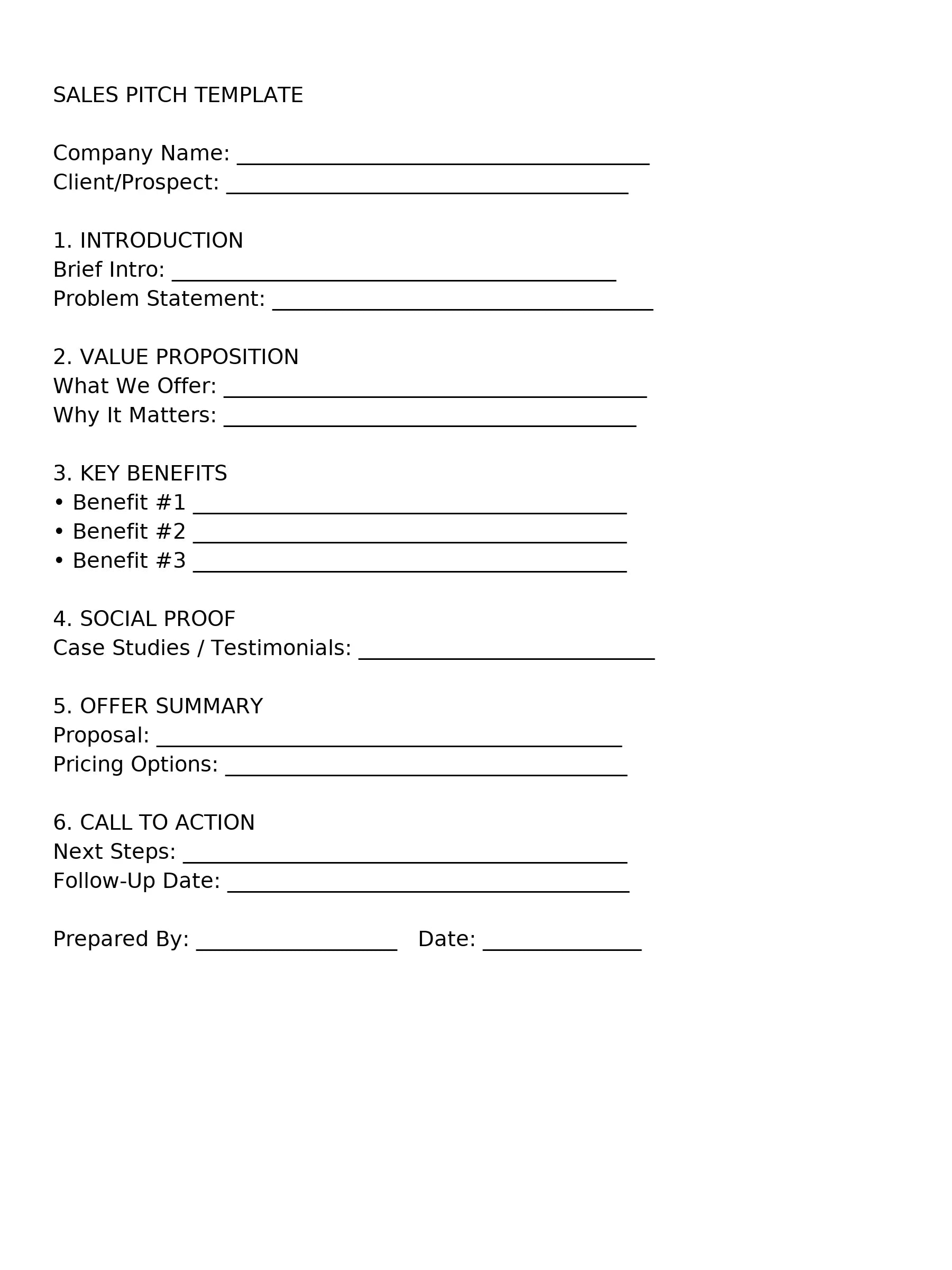 Sales Pitch Template digital download for business proposals and client presentations A1 Business-Hub