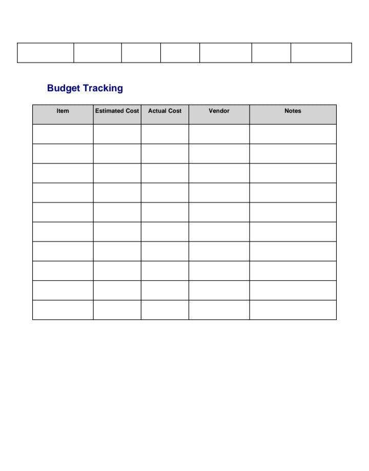 Budget Tracking template with columns for Item, Estimated Cost, Actual Cost, Vendor, and Notes, digital download A1 Business-Hub