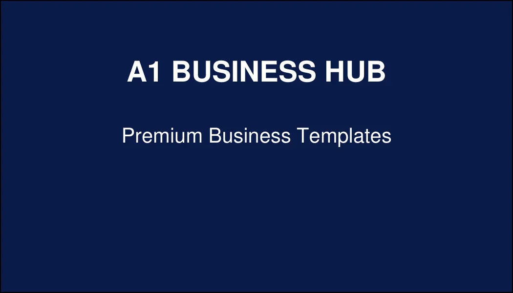 (Sophisticated) Business Card Design (Template)