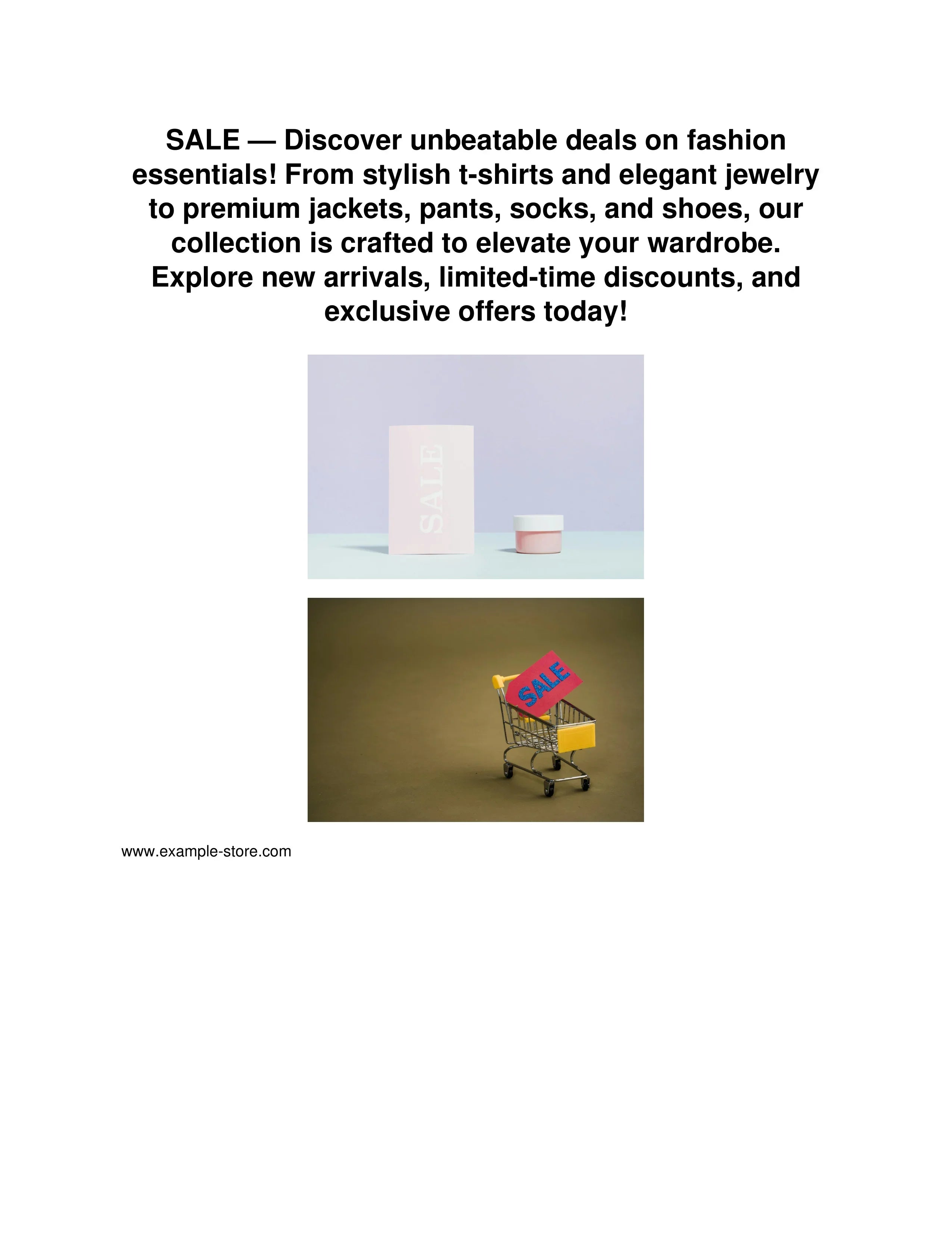 (Simple) E-commerce Store Sale Design - (Facebook Ad Template)