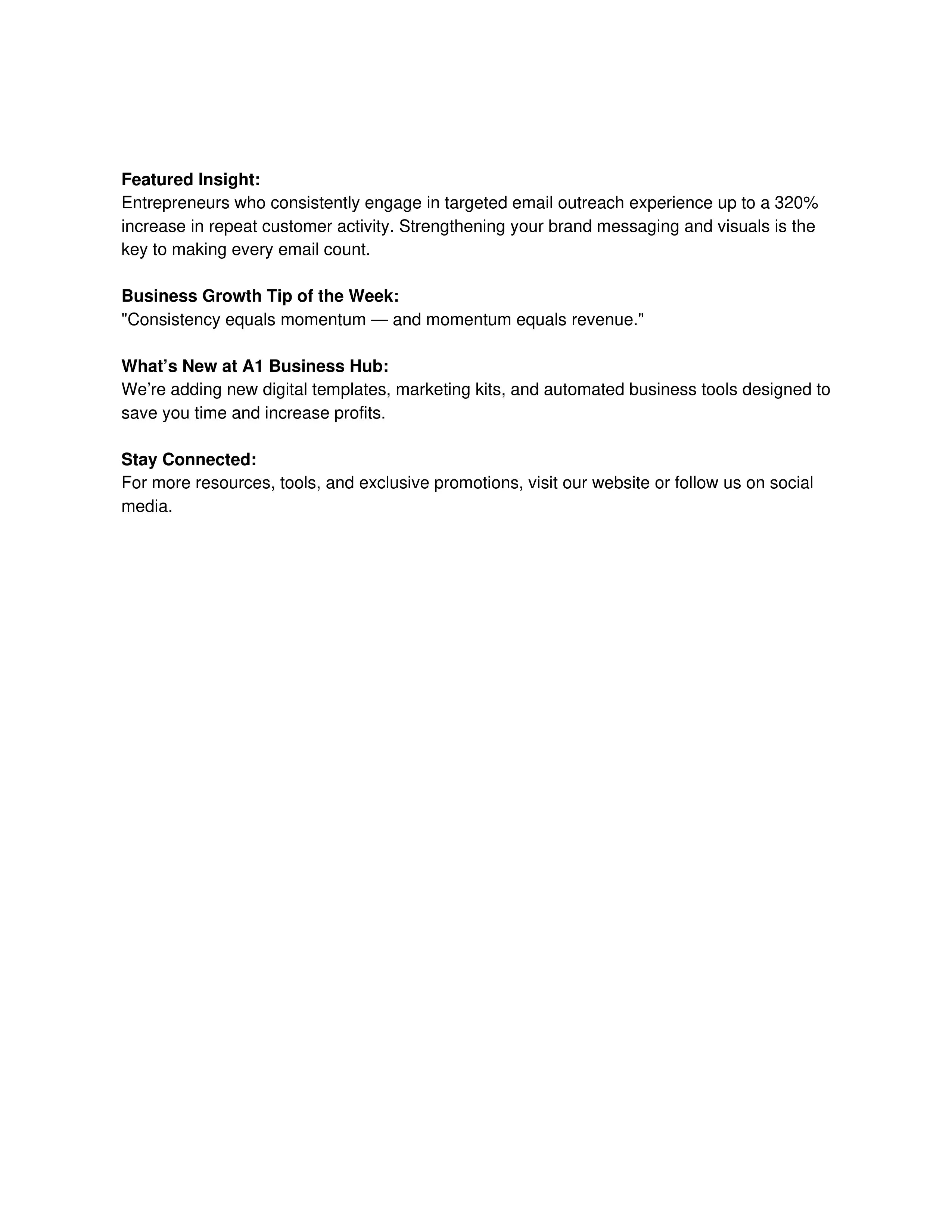 (Sophisticated) Newsletter Email - (Marketing Template)