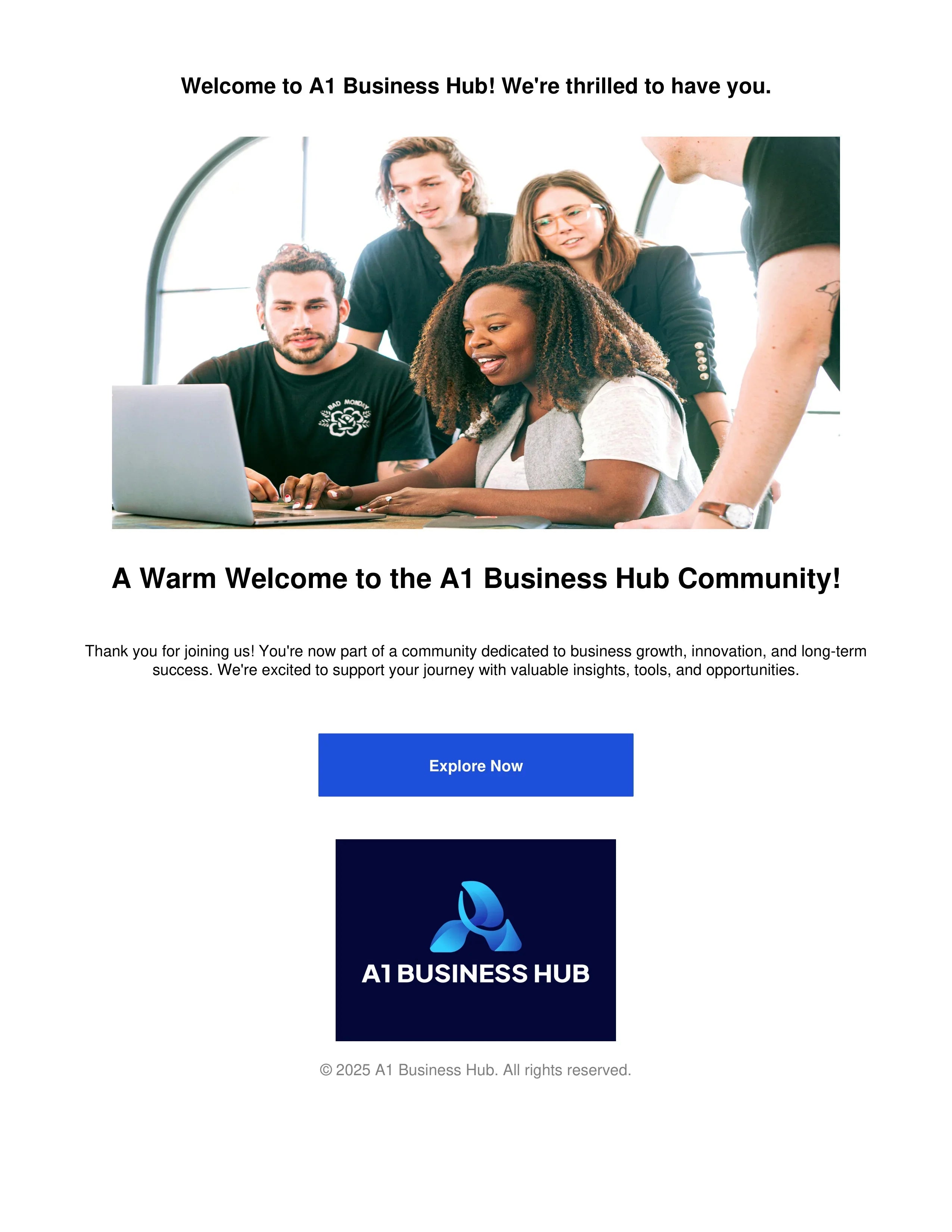 (Sophisticated) Welcome Email - (Marketing Template)